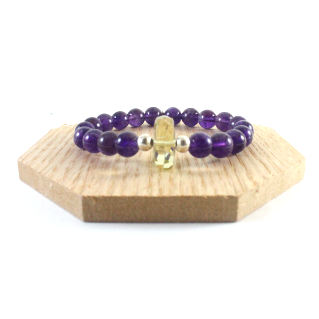 Amethyst with Yellow Topaz Bracelet
