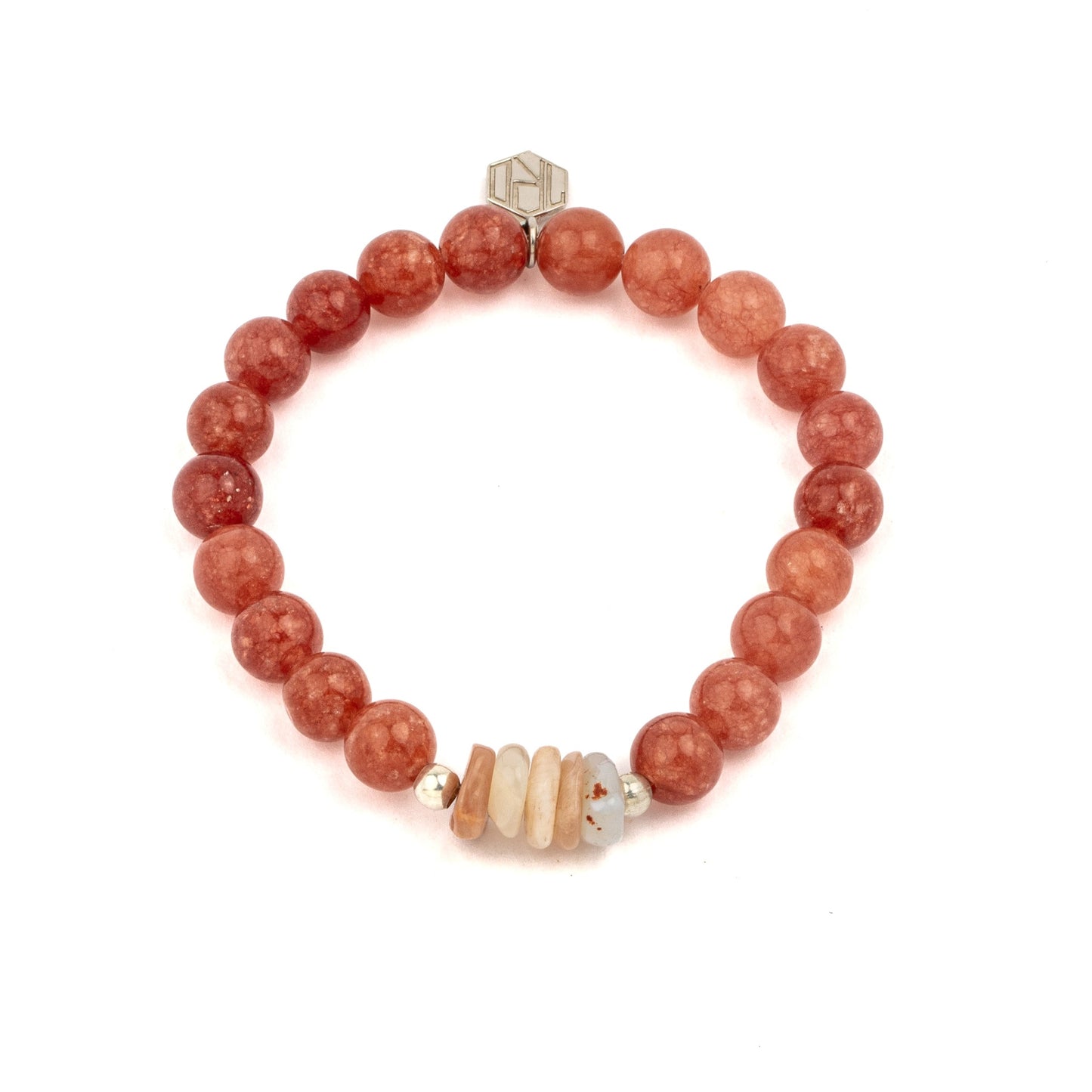 moonstone with sunstone bracelet