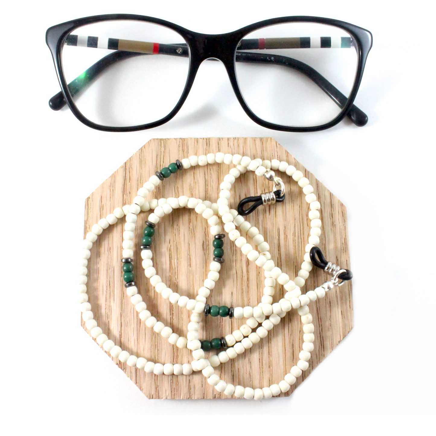 Howlite w/ Green Agate - Eyewear Chain-The Ricci District