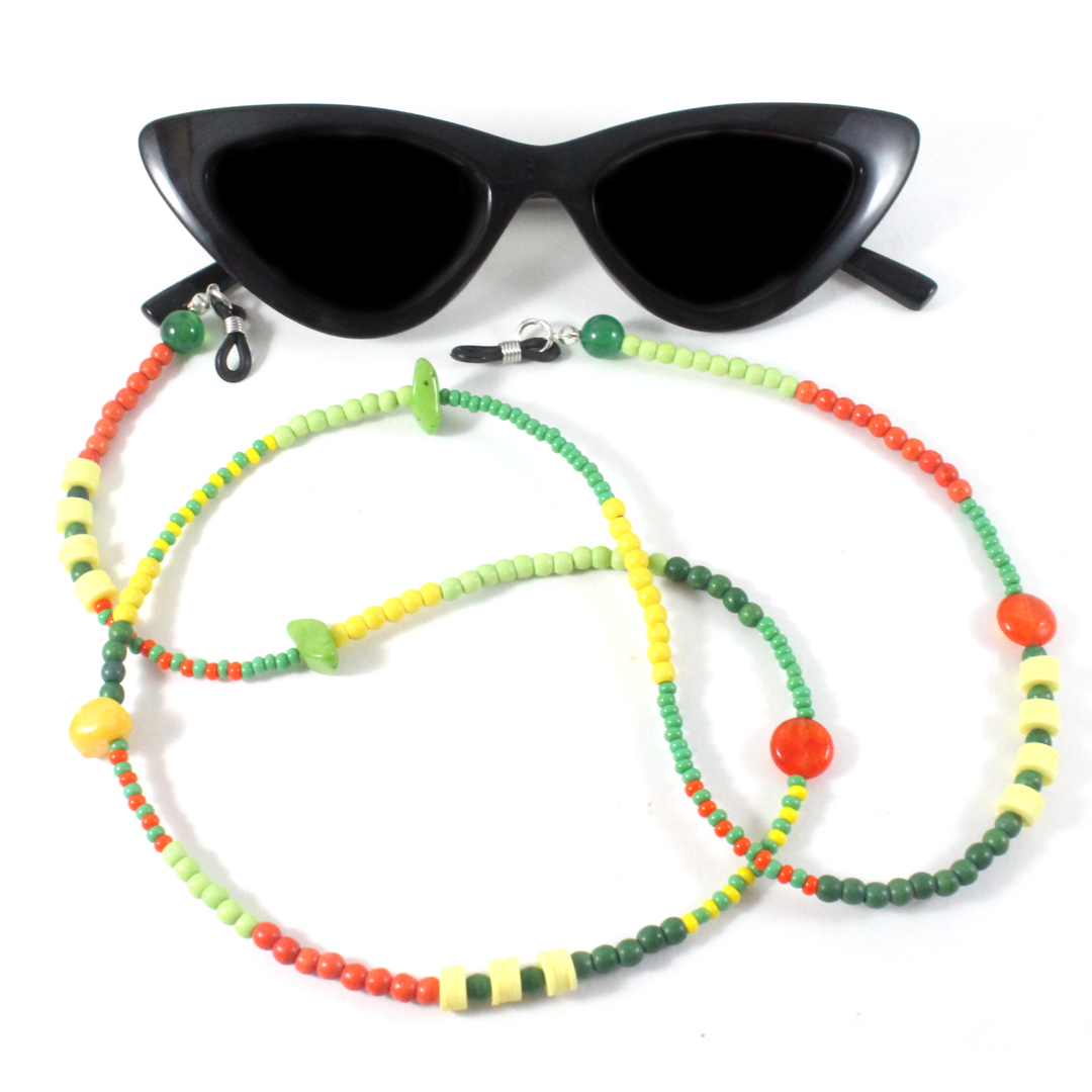 Green Agate w/ Czech Seed Beads - Eyewear Chain-The Ricci District