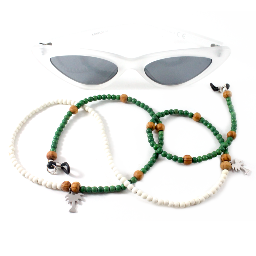 Howlite w/ Agate & 925 sterling silver - Eyewear Chain-The Ricci District