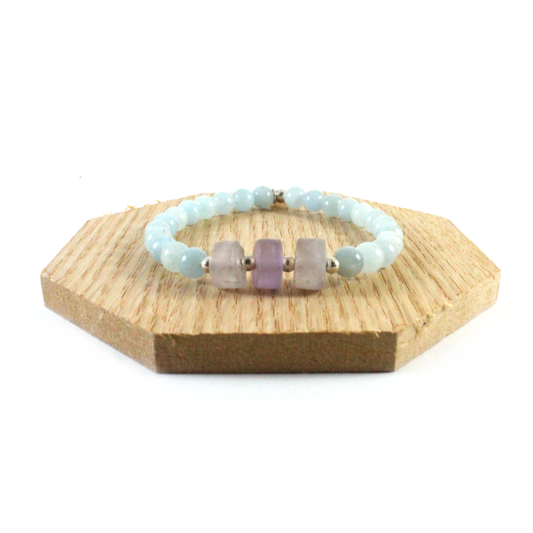 amethyst and aquamarine bracelet