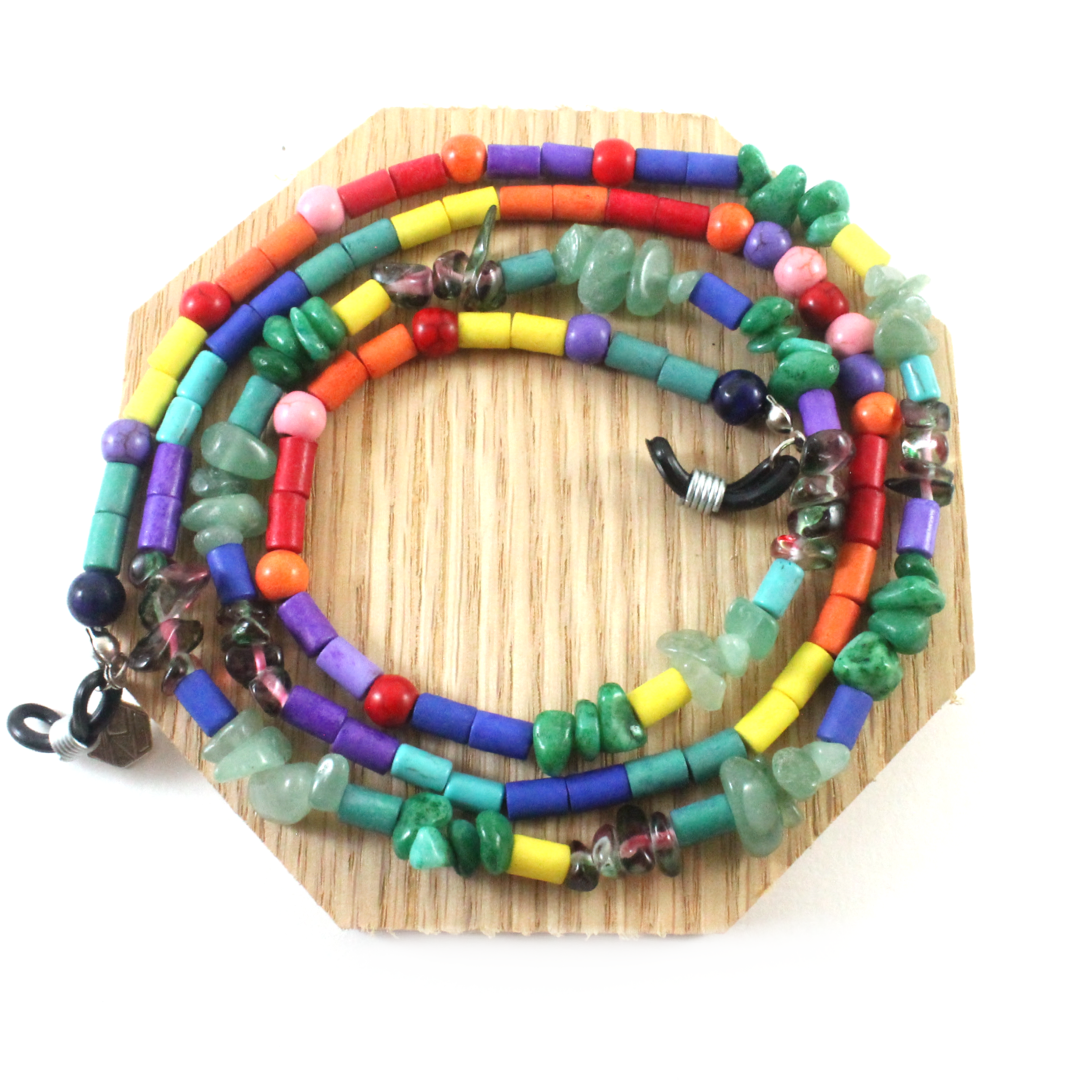 funky beaded glasses chain