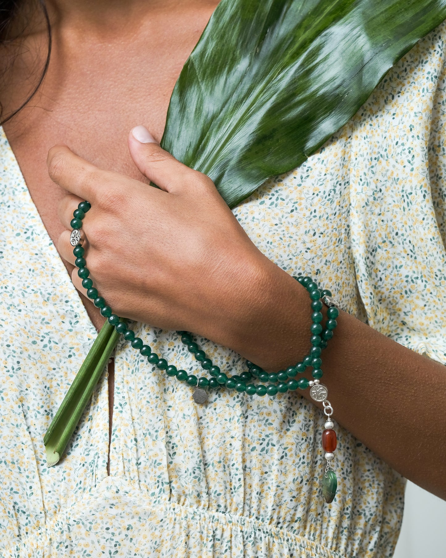 green agate necklace