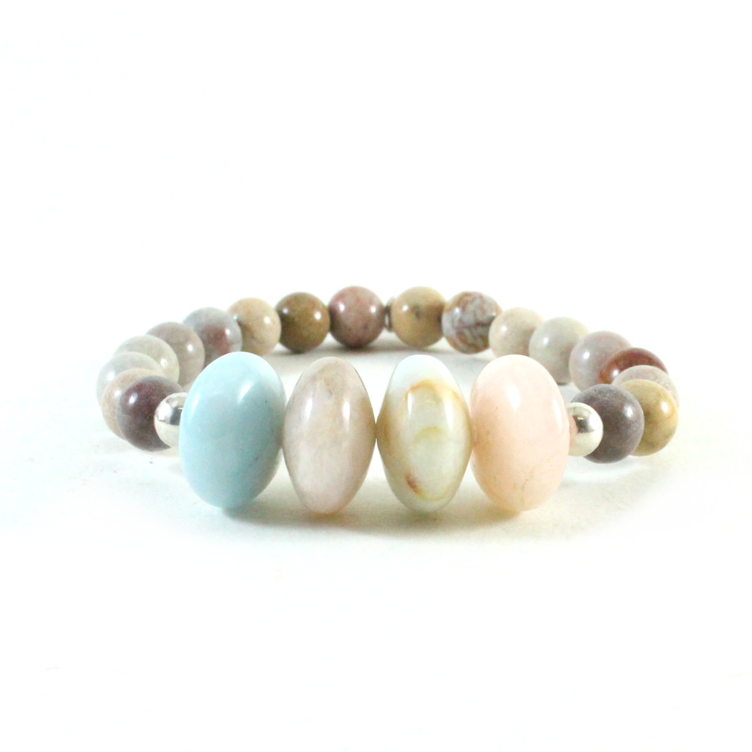 Jasper & Morganite Bracelet -The Ricci District