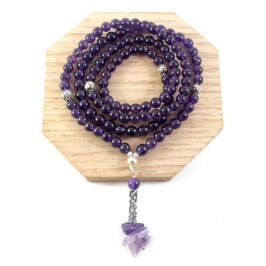 Amethyst Necklace & Raw Pendant - Chakra Collection-TheRicciDistrict