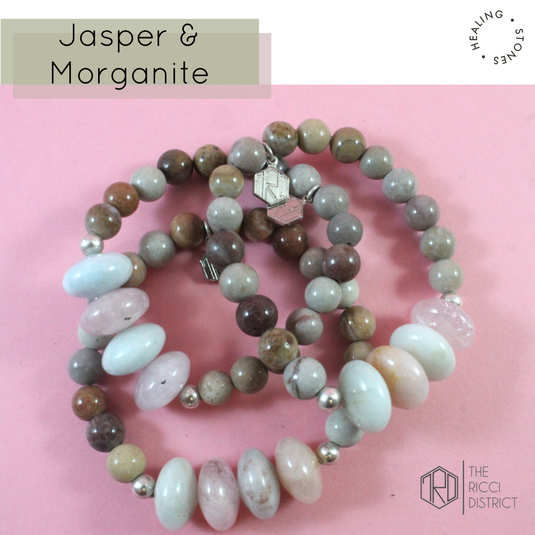 Jasper & Morganite Bracelet -The Ricci District