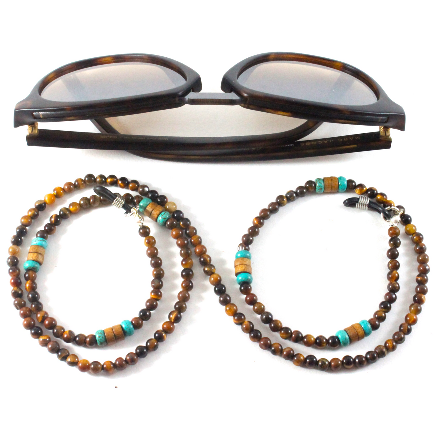 Tiger's Eye w/ Turquoise - Men's Eyewear Chain-The Ricci District
