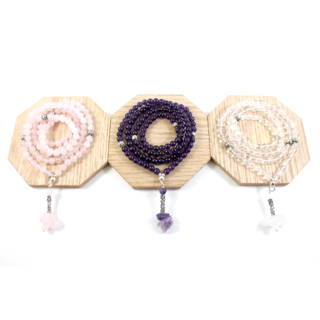 Amethyst Necklace & Raw Pendant - Chakra Collection-TheRicciDistrict