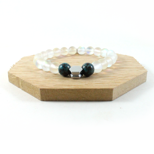 Clear Rainbow Moonstone Bracelet - The Ricci District