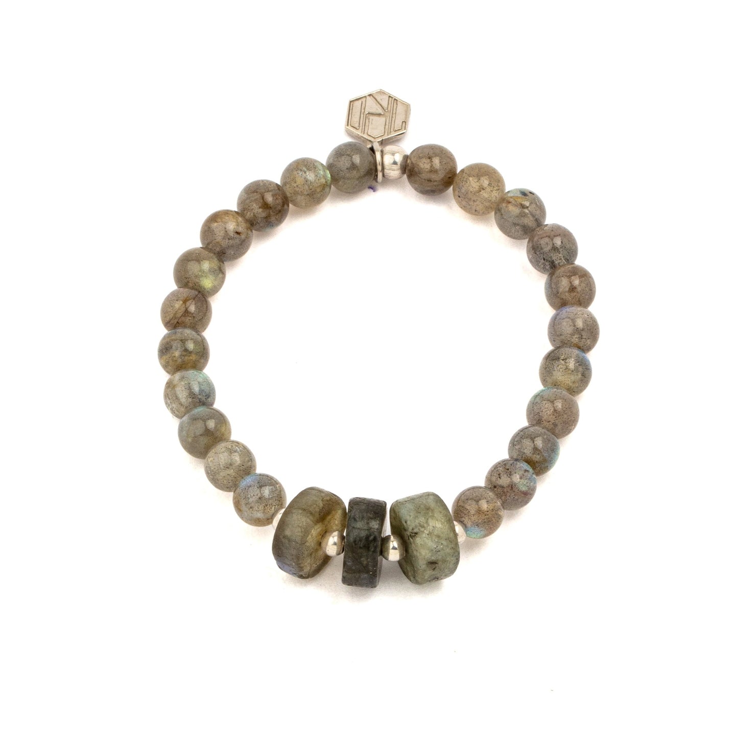 labradorite bracelet with silver