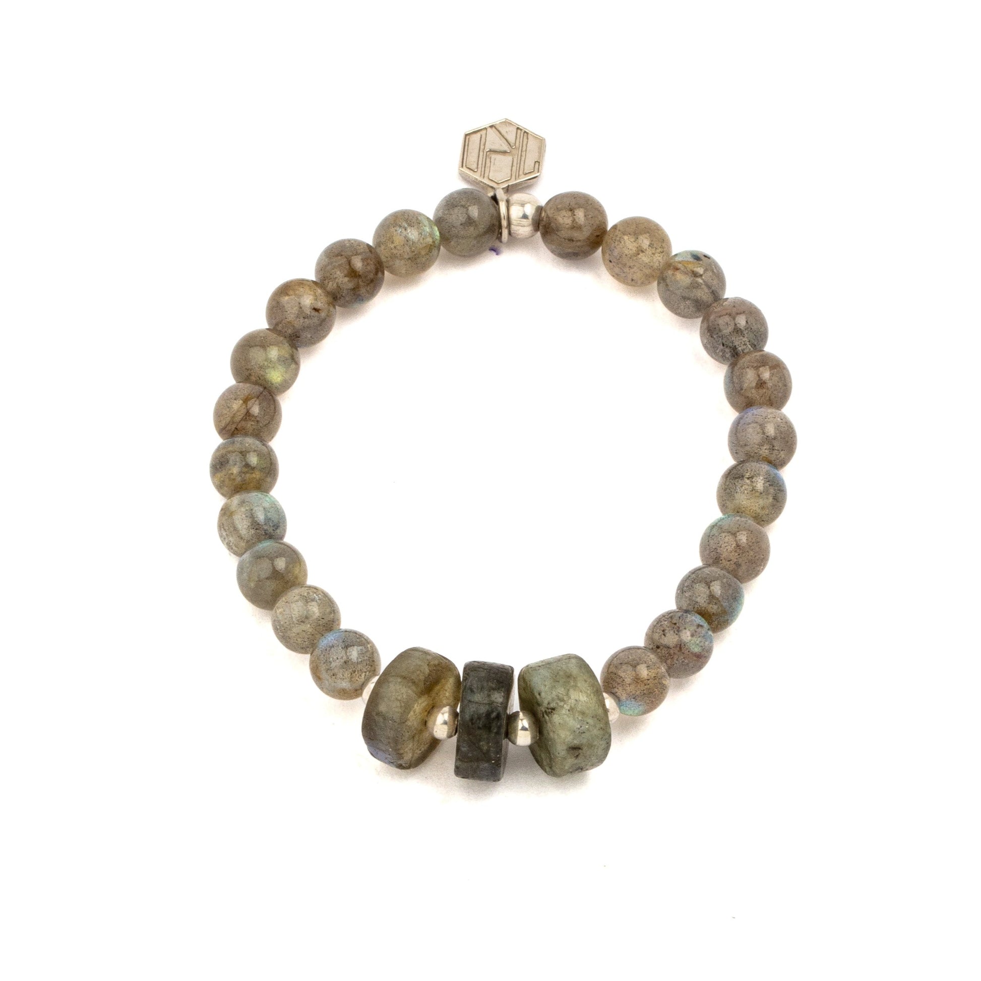 labradorite bracelet with silver