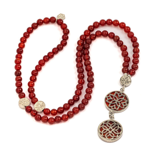 agate with sterling silver pendants necklace