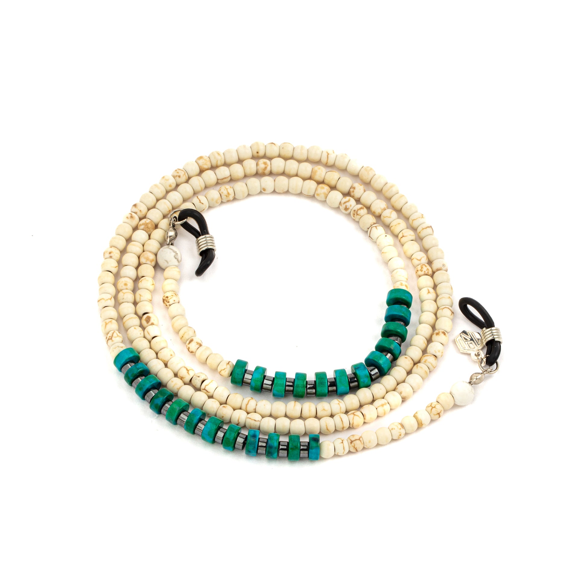 beaded turquoise glasses chain