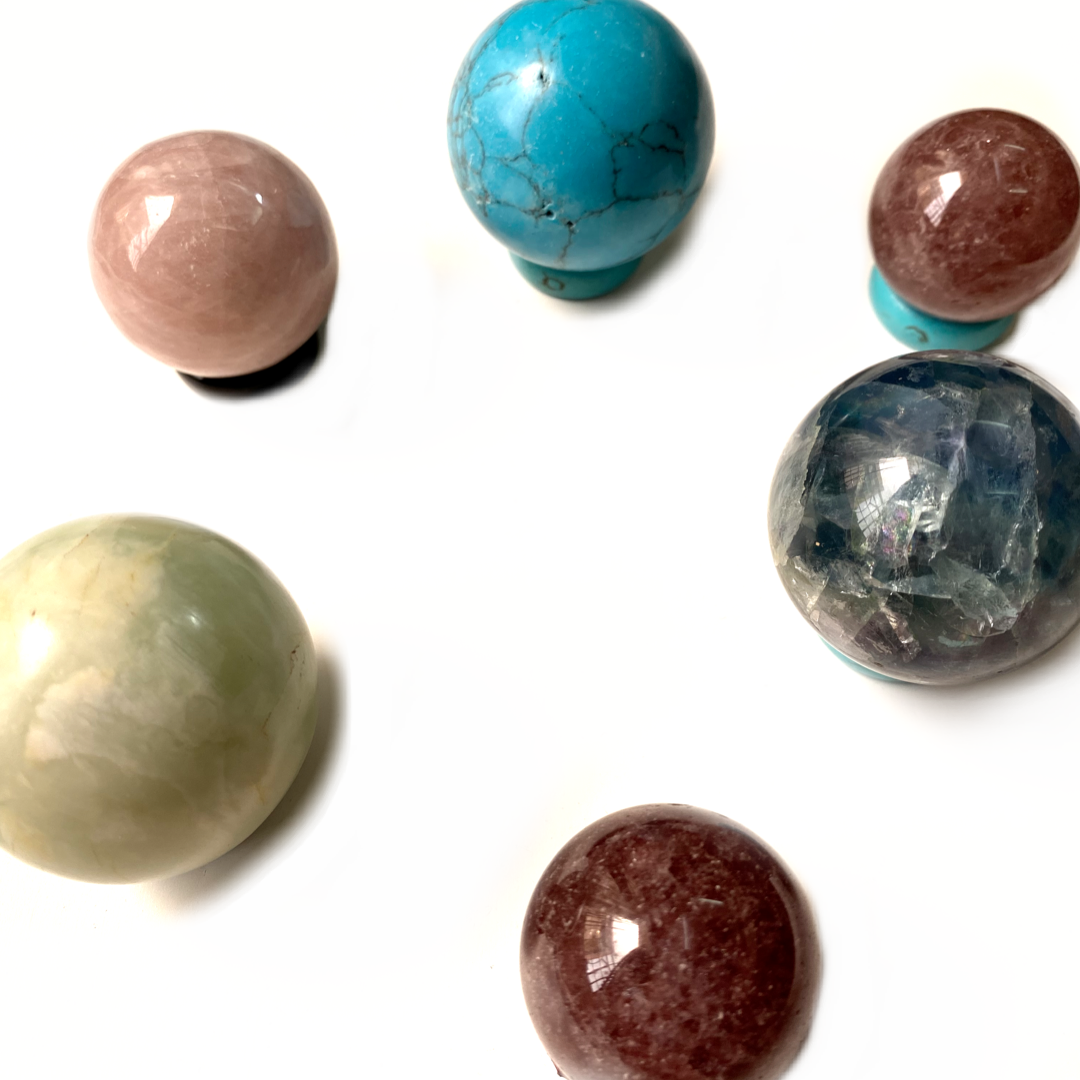 Natural Semi-Precious Gemstone Crystal Spheres-Crystals-TheRicciDistrict