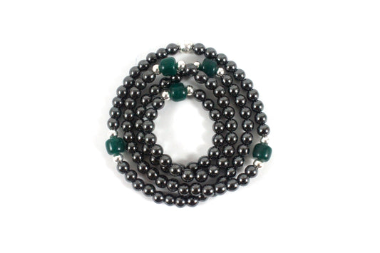 Hematite/Jade Necklace - Jane Collection -The Ricci District