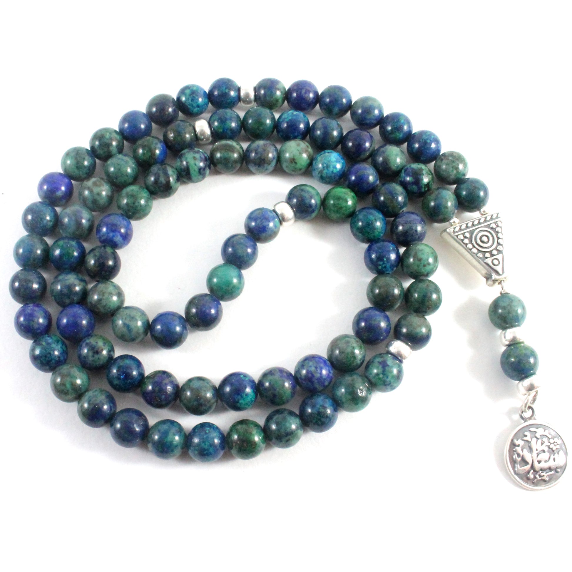 3-in-1 Azurite Necklace/Bracelet/Prayer beads -The Ricci District