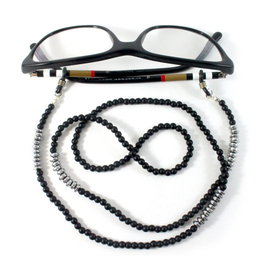 Matte Onyx w/ Hematite - Eyewear Chain-The Ricci District