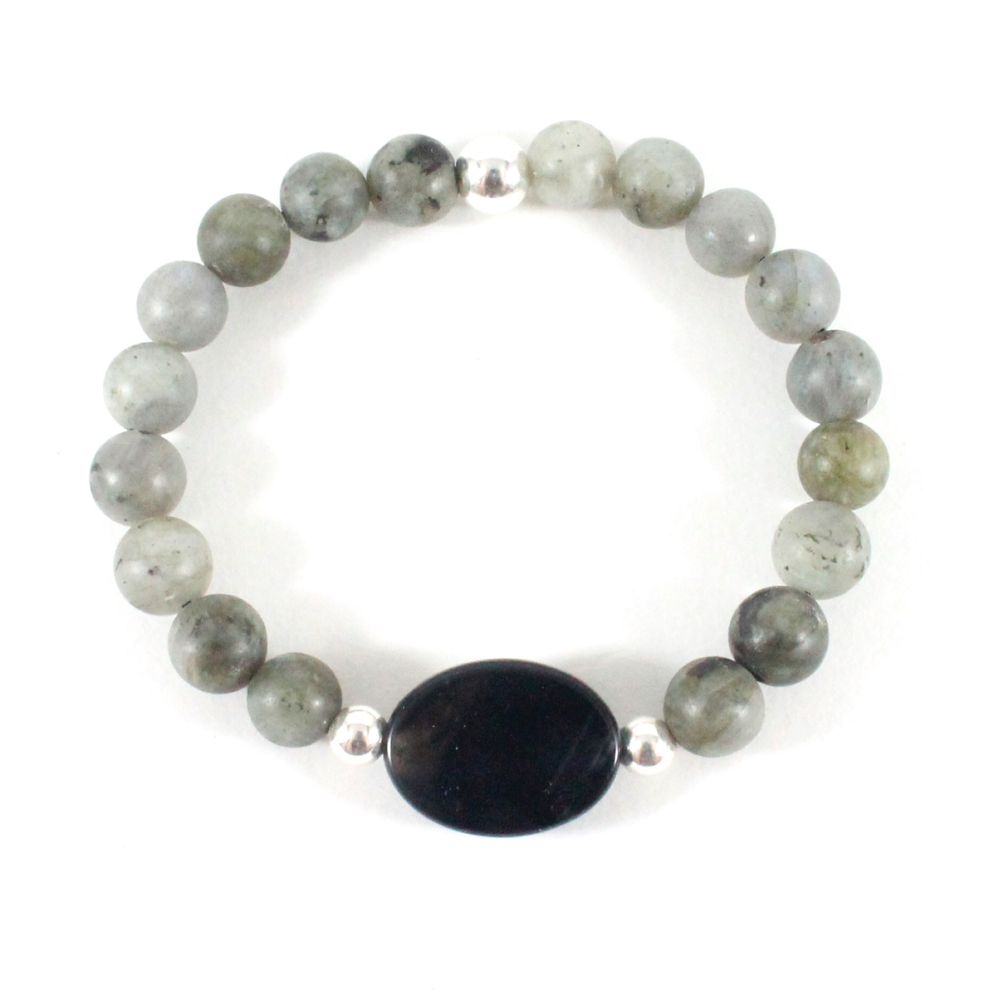 Labradorite/Onyx Bracelet - Chakra Collection -The Ricci District