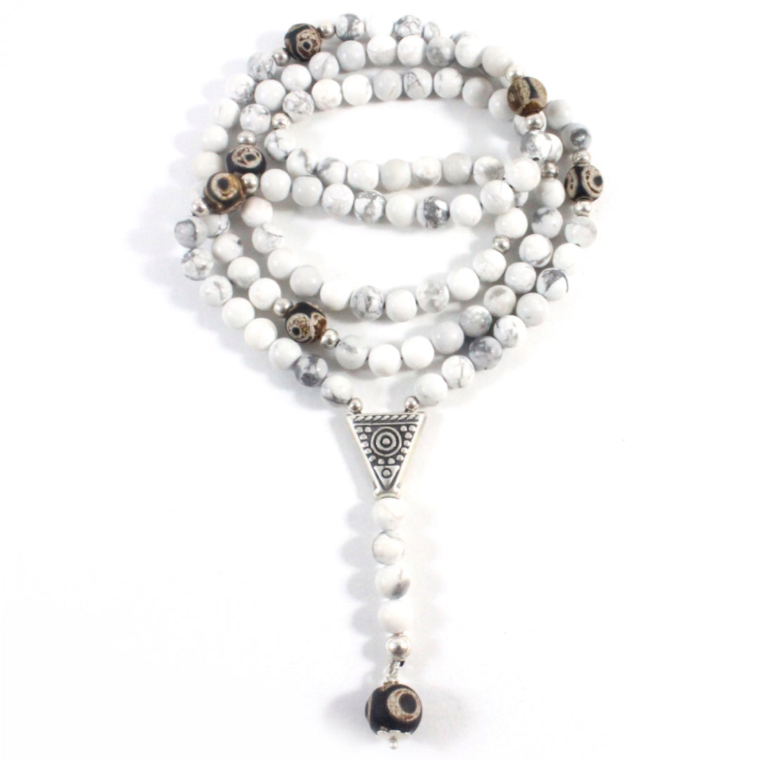 3-in-1 Howlite Necklace/Bracelet/Prayer beads -The Ricci District