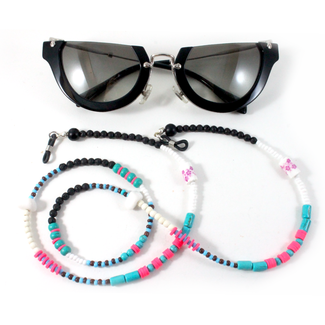 Turquoise w/ Onyx - Eyewear Chain-The Ricci District