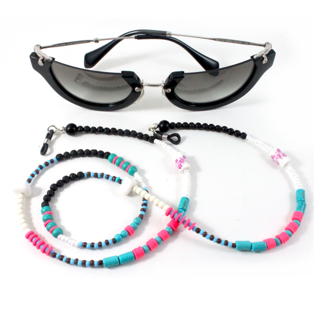 Turquoise w/ Onyx - Eyewear Chain-The Ricci District