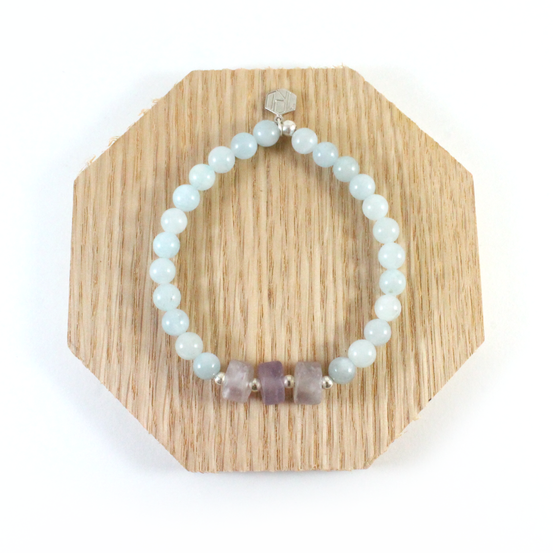 aquamarine and amethyst bracelet