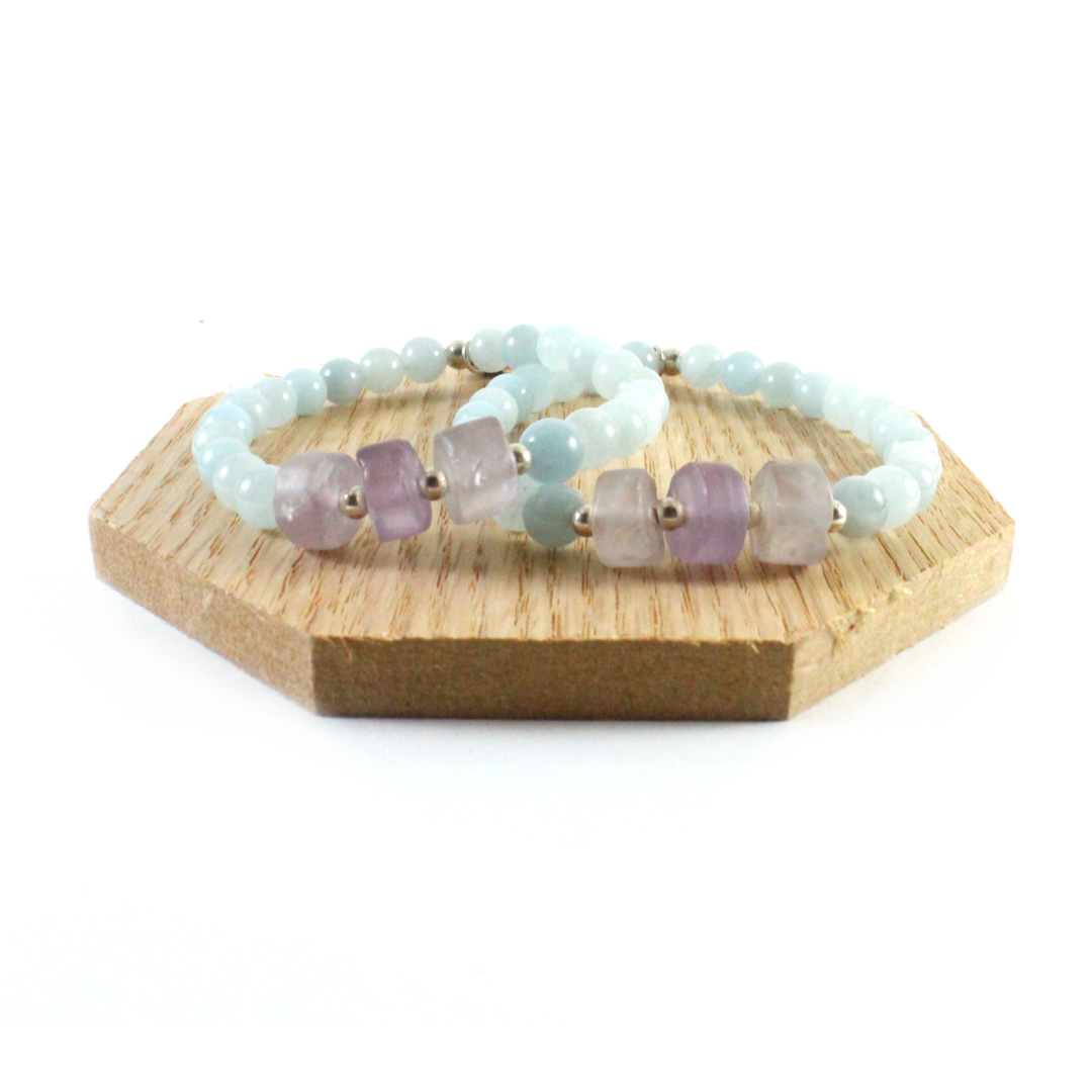 aquamarine amethyst bracelets