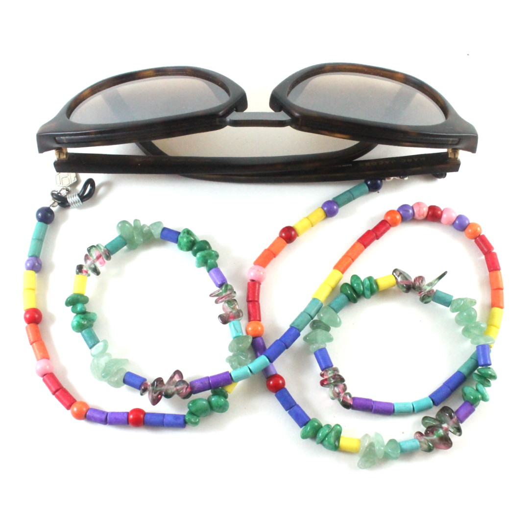 colorful funky beaded eyewear chain