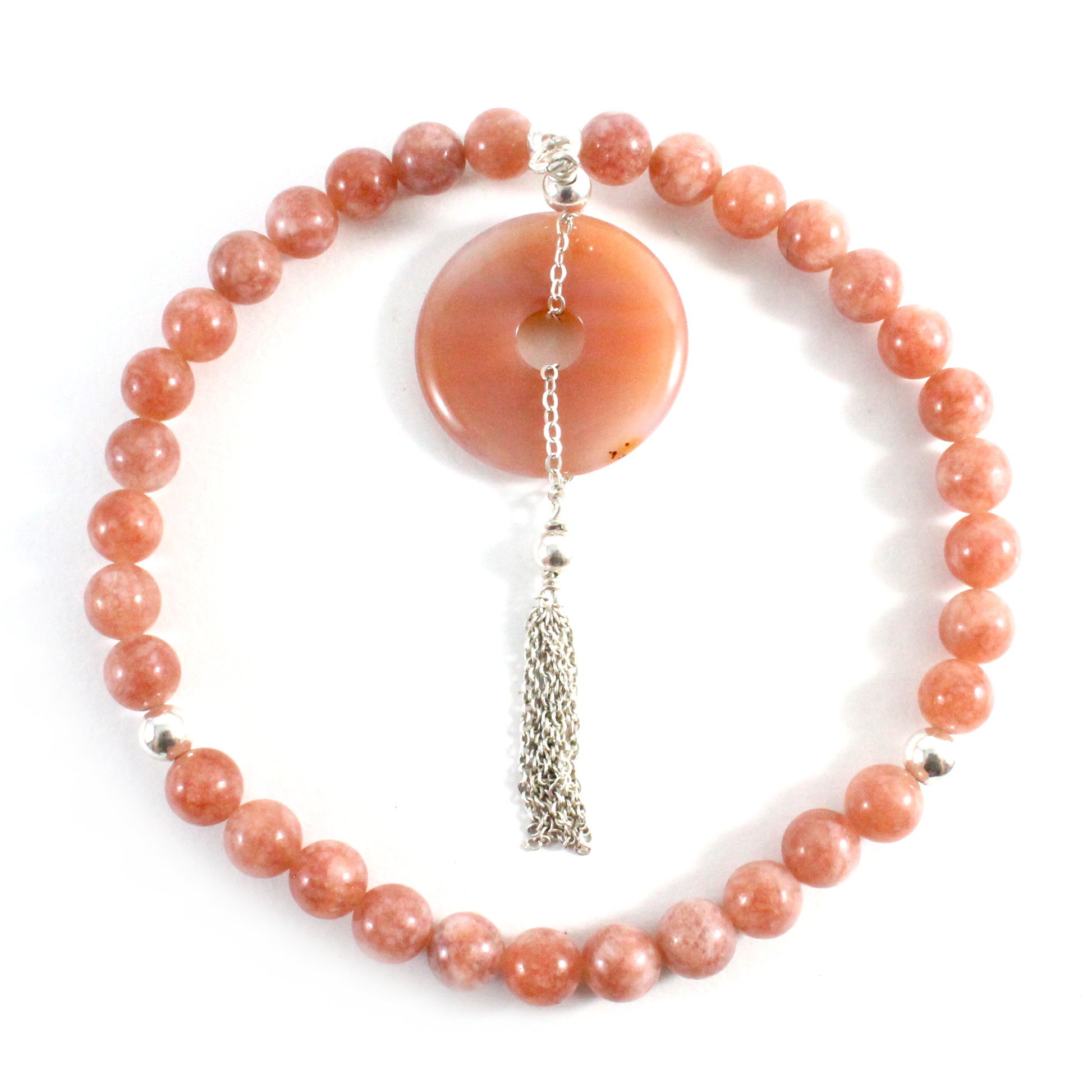 3-in-1 Sunstone Necklace/Bracelet/Prayer beads -The Ricci District