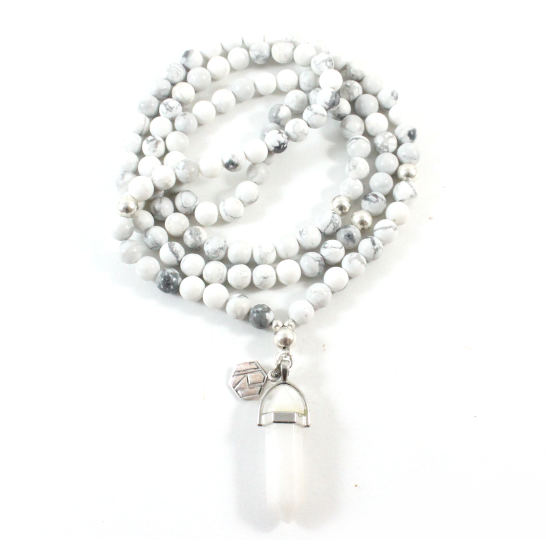 Howlite Necklace & Pendant - Chakra Collection-TheRicciDistrict