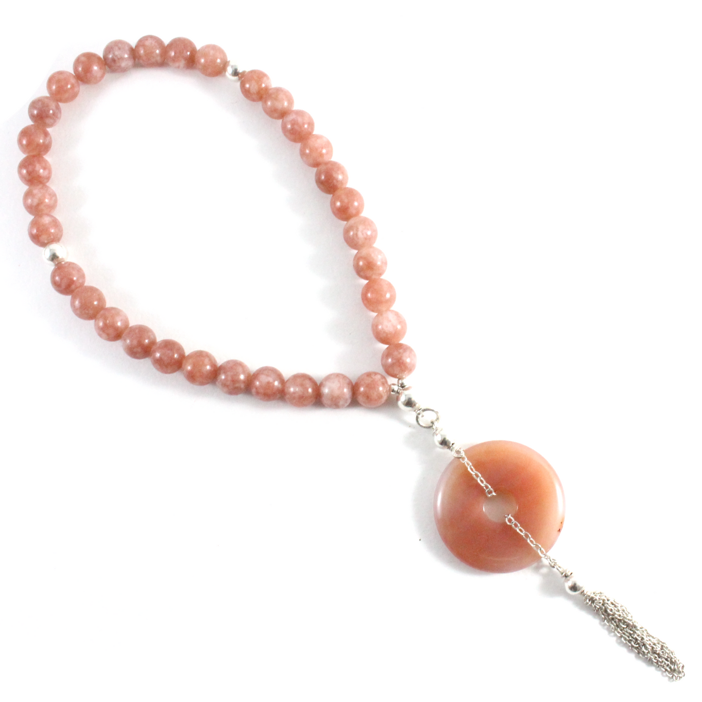 3-in-1 Sunstone Necklace/Bracelet/Prayer beads -The Ricci District