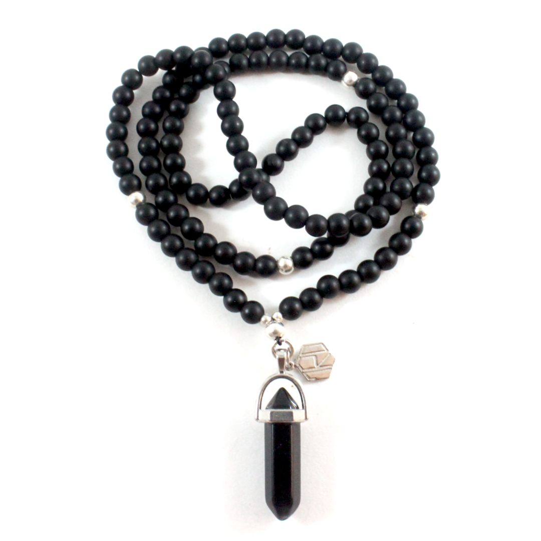Onyx Necklace & Pendant - Chakra Collection-TheRicciDistrict
